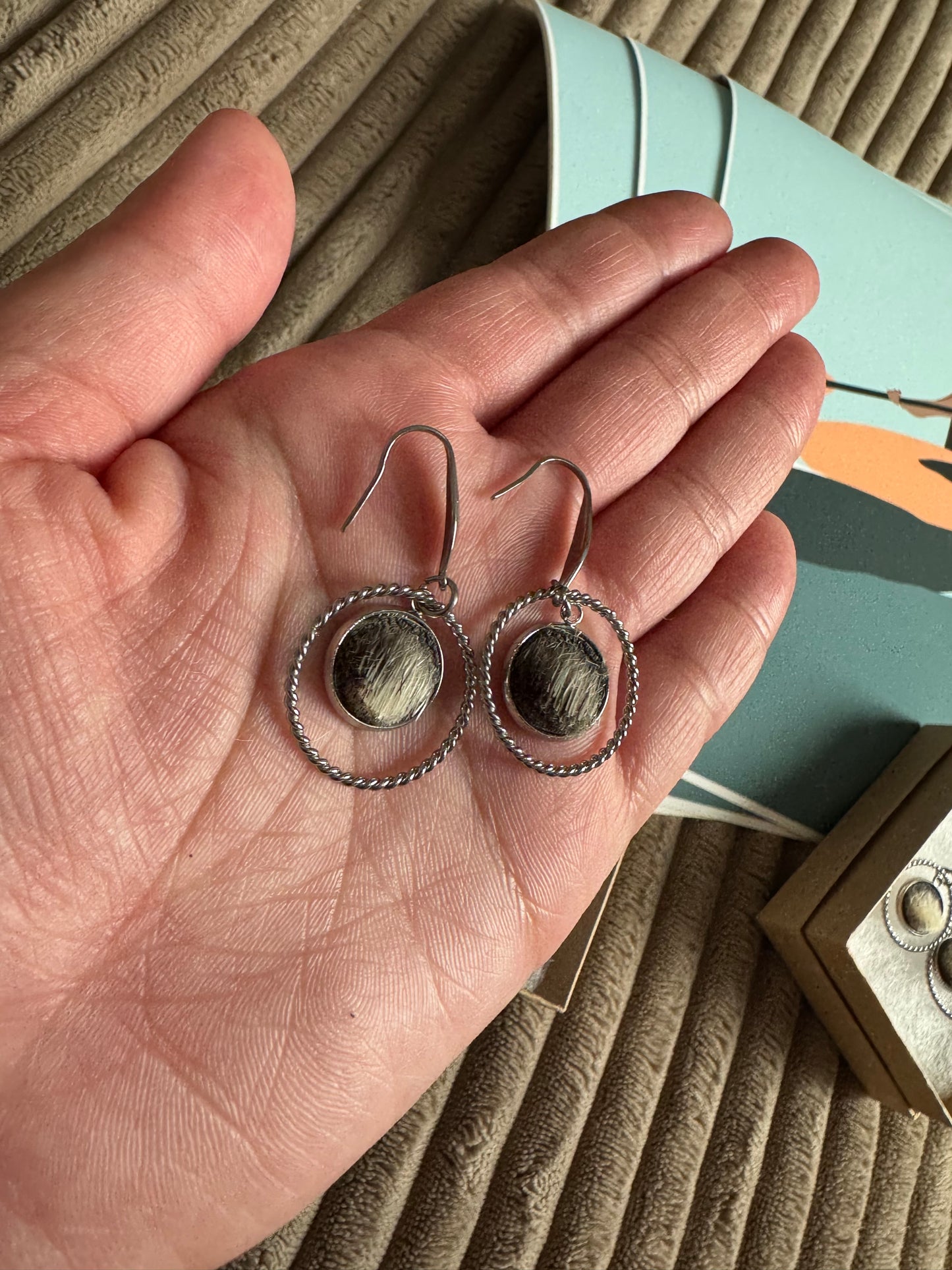 Sealskin Moon Earrings