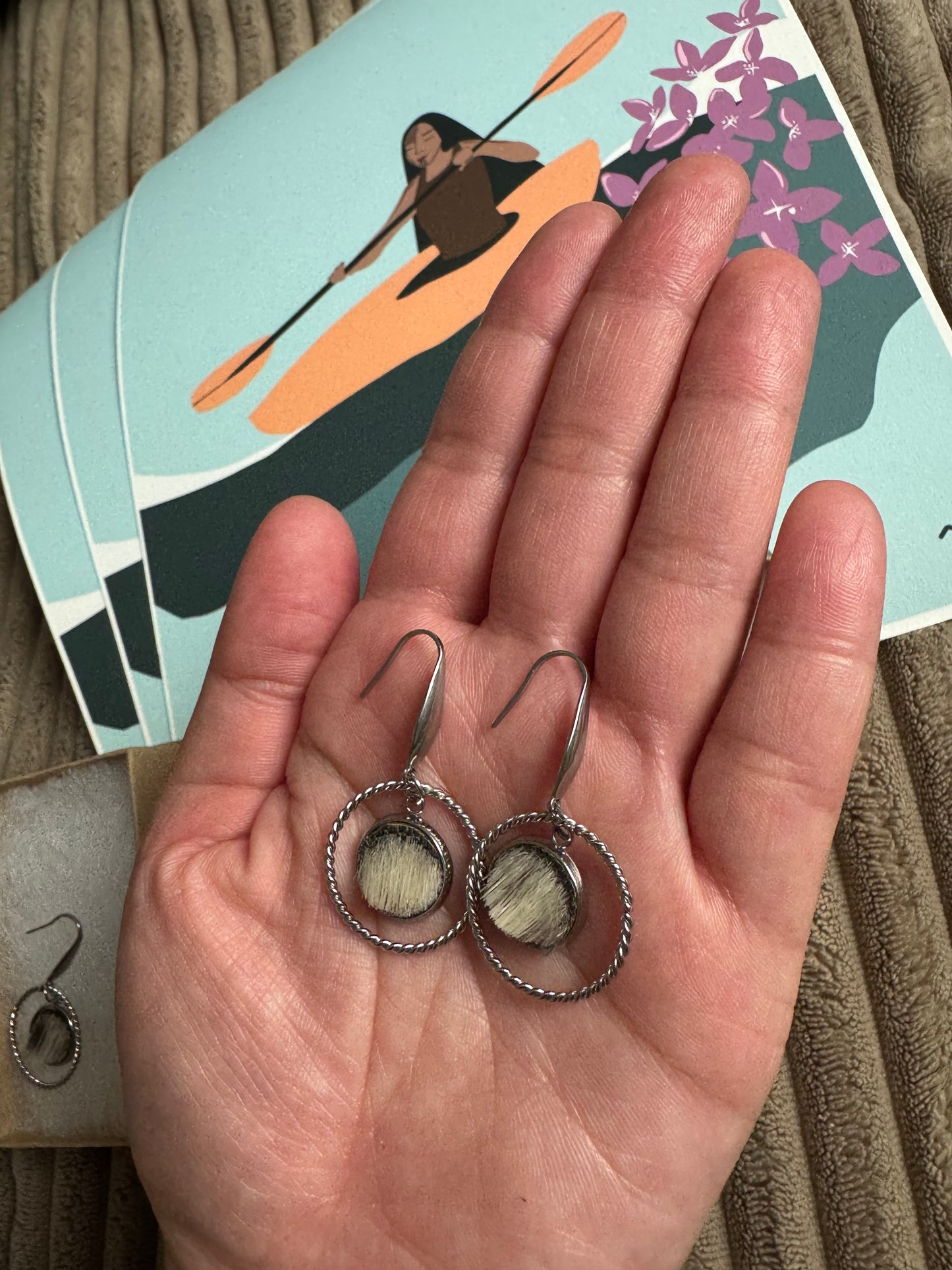 Sealskin Moon Earrings